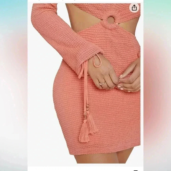 (40)NWT sweaty  rocks pink dress - Picture 2 of 4